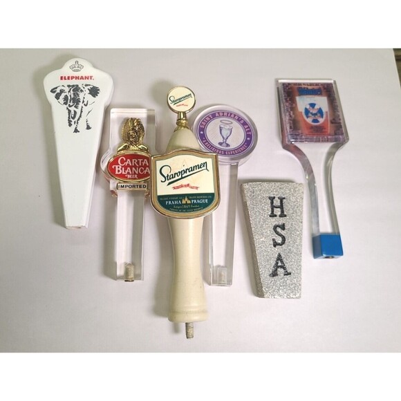 Vintage Lot Of 6 Beer Taps/Handles Mancave Bar Decor